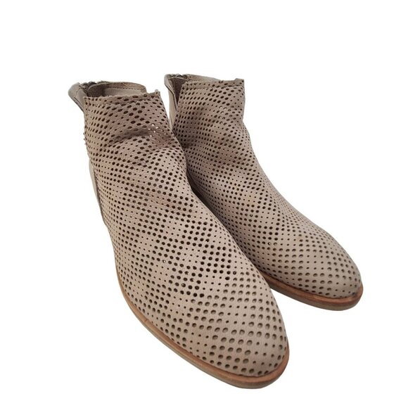 Dolce Vita Tommie Bootie Women's Ankle Boots Beige Taupe  Back Zipper Size 10 - Picture 1 of 11